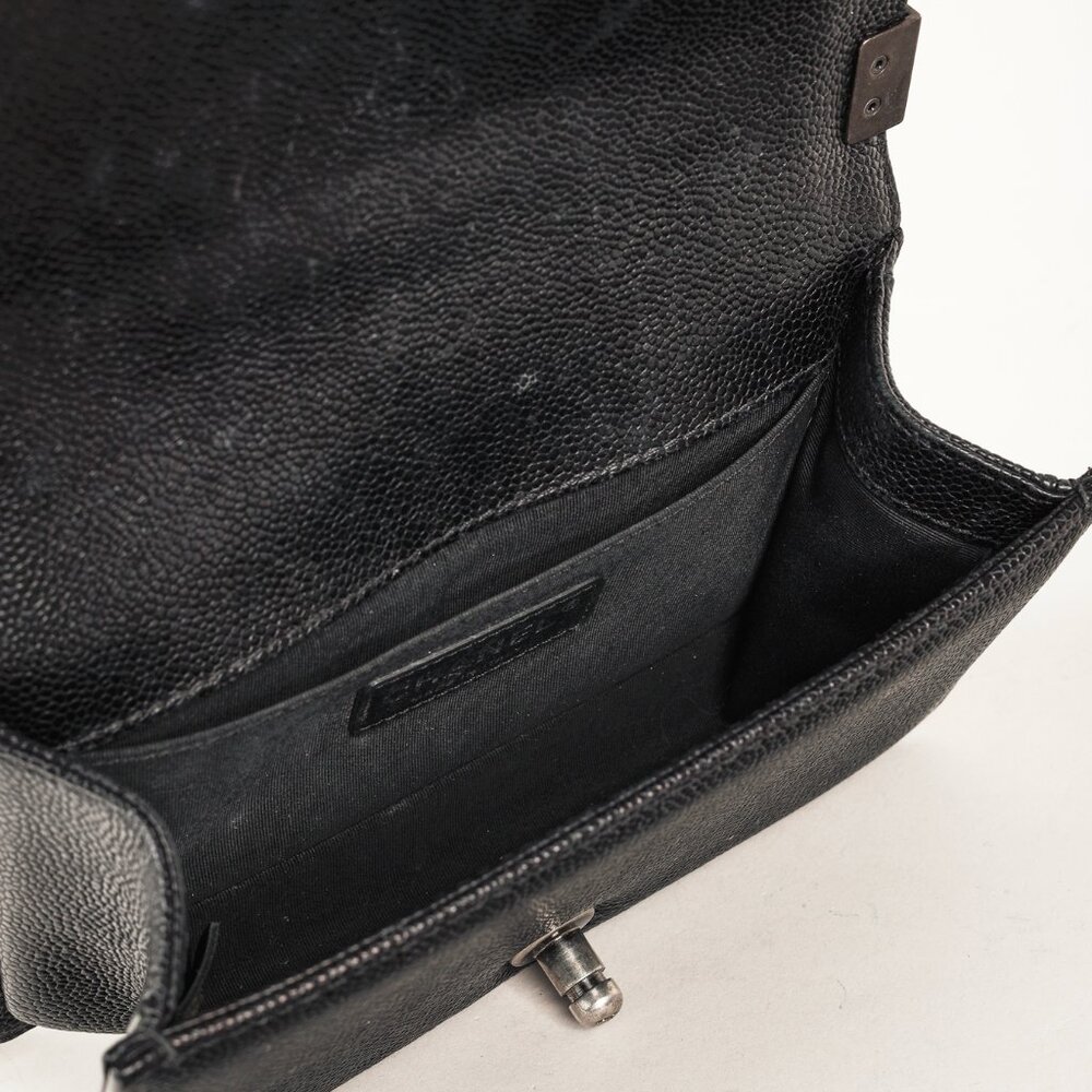 Chanel Small Boy Black Caviar Quilted Shoulder Bag - Picture 10 of 12